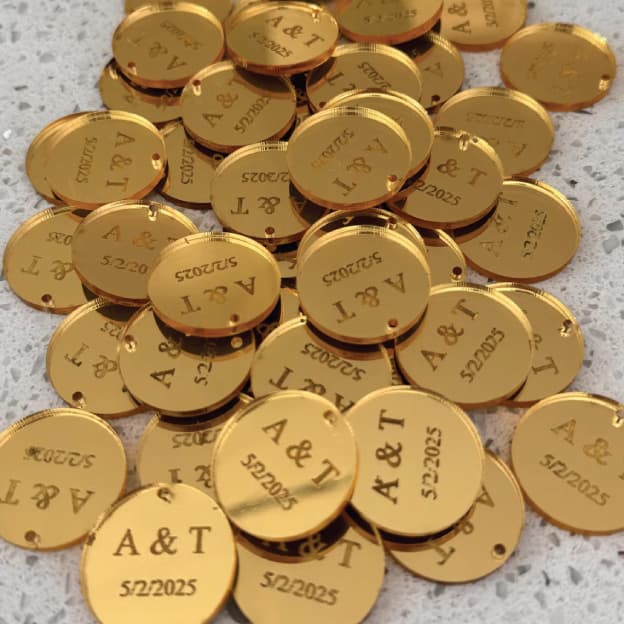 Gold Mirror Hanging Tag